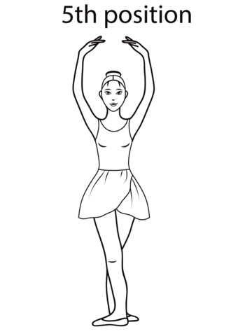 Ballet 5Th Position Coloring Page